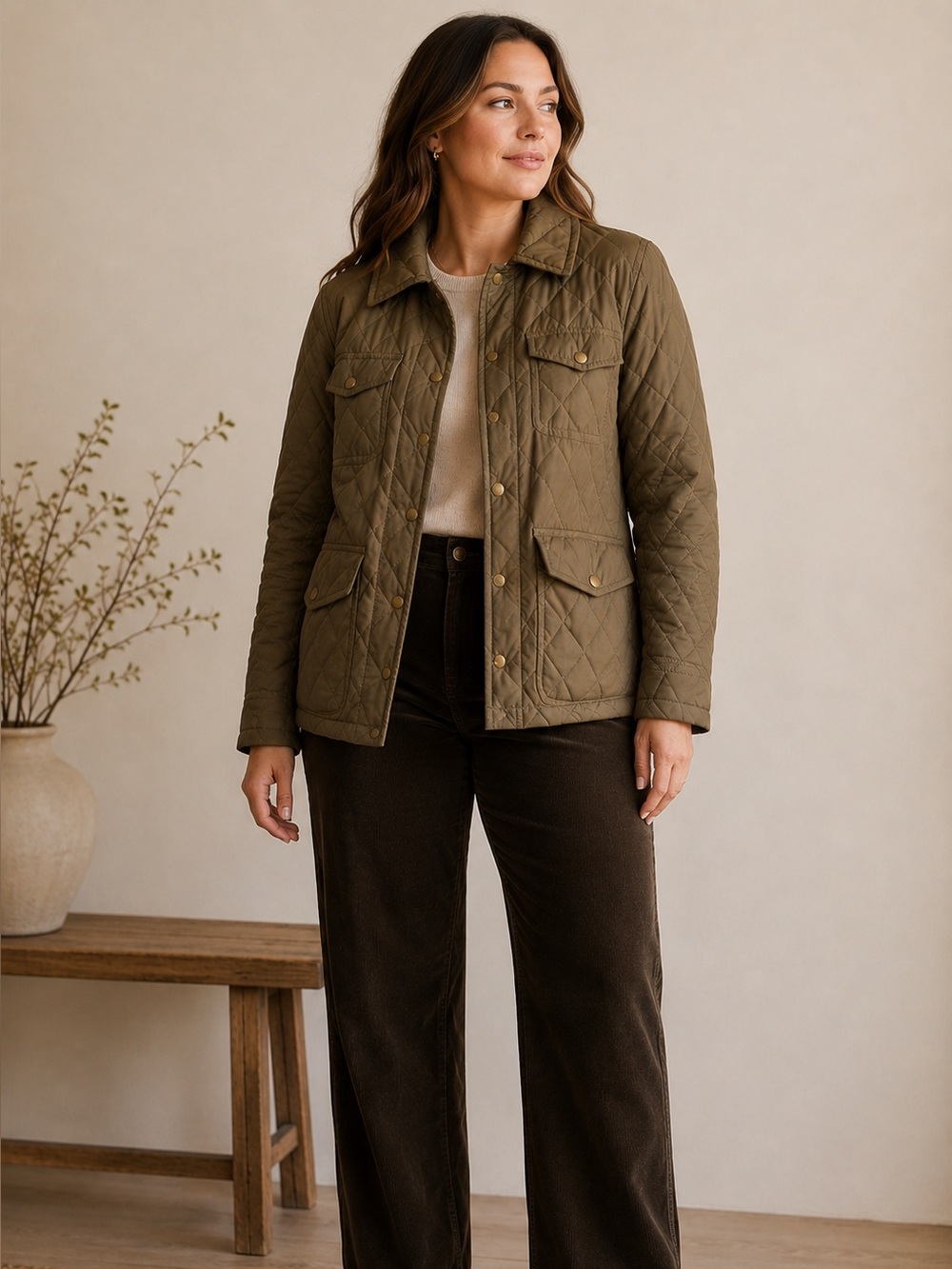 J.Crew Quilted Field Jacket Barn Jacket Utility Coat Heritage Preppy Equestrian